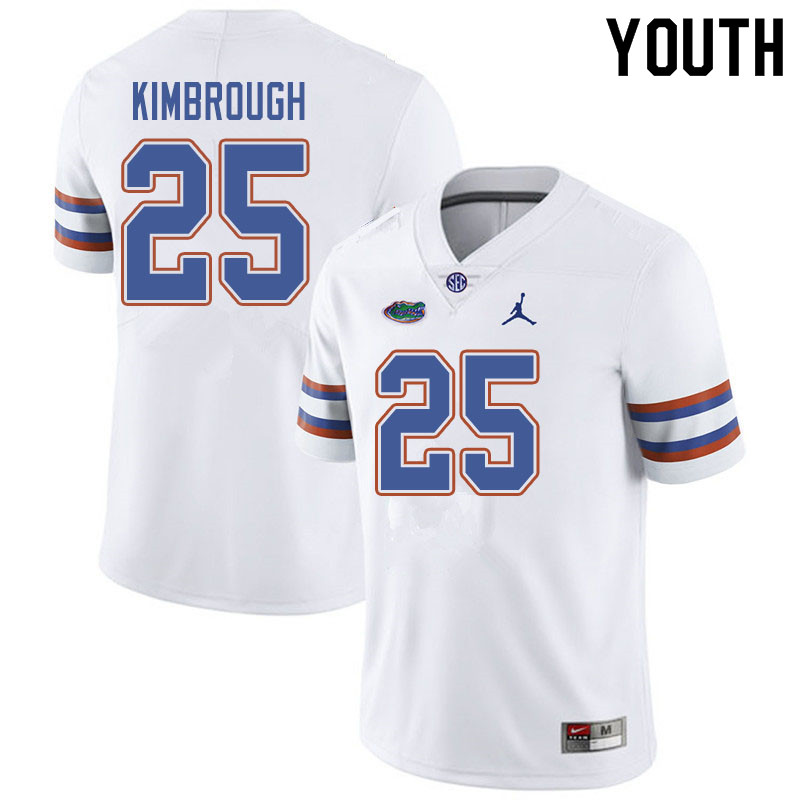 Jordan Brand Youth #25 Chester Kimbrough Florida Gators College Football Jerseys Sale-White - Click Image to Close